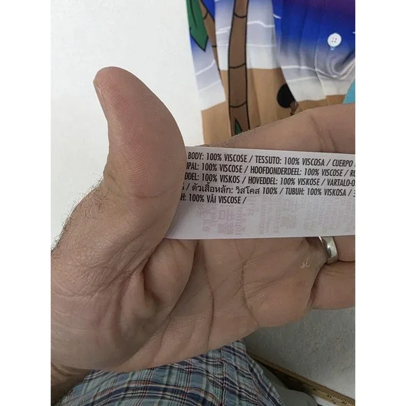 Disney Shirt Mens Large Mickey Minnie Hawaiian Sunset Beach Short Sleeve Button - Picture 7 of 13